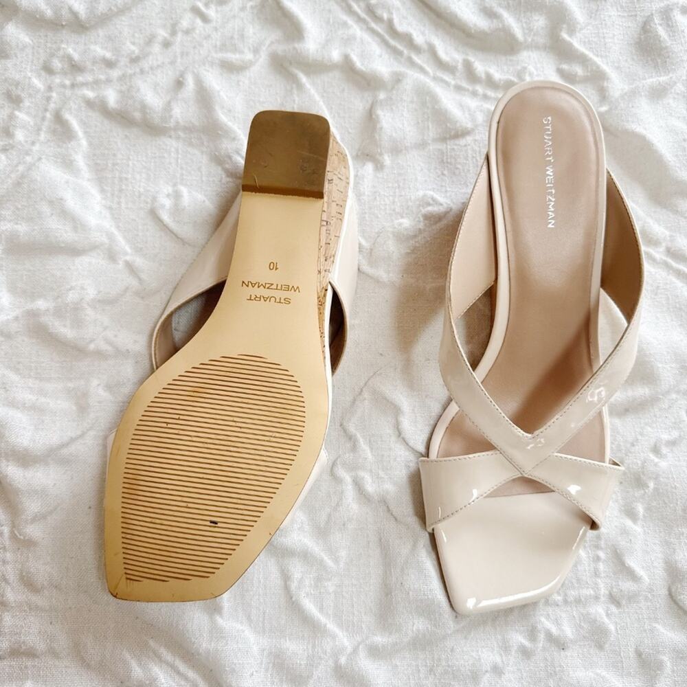 Stuart Weitzman Miami Wedge Slide Sandal Size 10 - Picture 9 of 10